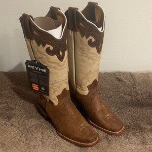 Reyme Women’s Size 8.5 Brown and Cream Cowboy Boots